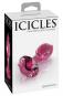 Icicles Glas-Analplug Rosa (9 cm, Ø 3 cm) 