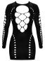 Enges Langarm-Minikleid (S-L) 