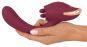 Javida Vibrator mit Zungen-Stimulator (20,6 cm, Ø 1,9 cm – 3,7 cm) 