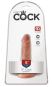 King Cock 5" Cock (14 cm, Ø 3,8 cm) Hautfarben Dunkel