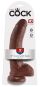 King Cock 9“ Cock with Balls (22,9 cm, Ø 5,1 cm) Brown