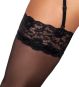 Straps-Strümpfe mit breitem Spitzen-Abschluss S