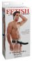 Vibrating Hollow Strap-On (20 cm, Außen-Ø 5 cm) Hautfarben Dunkel