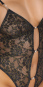 Schwarzer Body ouvert mit goldfarbenen Glitzerdetails S