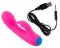 bunt. rabbit vibrator (14,5 cm, Ø bis 3,4 cm) 