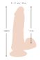 Nature Skin Biegsamer RC Vibrator mit Hoden (20,8 cm, Ø 4,8 cm) 