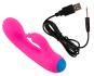 bunt. rabbit vibrator (14,5 cm, Ø bis 3,4 cm) 