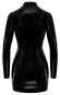 Schwarzes Langarm-Minikleid aus Lack S