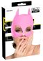 Pinke Kopfmaske aus Lack 