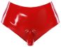Roter Dildo-Slip aus Latex XL