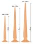 Super Long Flexible Butt Plug Set Hautfarben Hell