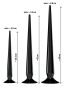 Super Long Flexible Butt Plug Set Schwarz