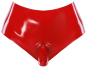 Roter Dildo-Slip aus Latex S