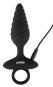 ANOS Flexible Butt Plug Twisted Design with Vibrations 