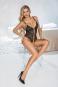 Schwarzer Body ouvert mit goldfarbenen Glitzerdetails S