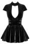 Lack-Minikleid mit kurzem Arm M