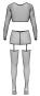 4-teiliges Straps-Set aus Netz (S-L) 