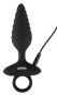ANOS Flexible Butt Plug Twisted Design with Vibrations 