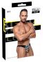 Herren Slip aus Lack Schwarz/Silber M