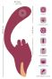 Javida Vibrator mit Zungen-Stimulator (20,6 cm, Ø 1,9 cm – 3,7 cm) 