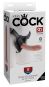 King Cock 8" Strap-On Harness (20,3 cm, Ø 4,6 cm) Hautfarben Hell