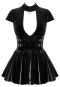Lack-Minikleid mit kurzem Arm M