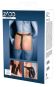 Leder-String mit 2 Dildos Schwarz S/M
