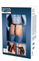 Leder-String mit 2 Dildos Schwarz S/M