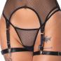 Netz-Strapshemd mit langem Arm S