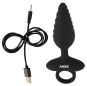 ANOS Flexible Butt Plug Twisted Design with Vibrations 