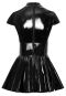 Lack-Minikleid mit kurzem Arm M