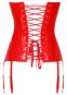 Rote Corsage aus Lack XL