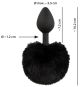 Analplug mit Bunny-Puschel Größe M (14,2 cm, Ø 3,5 cm) 