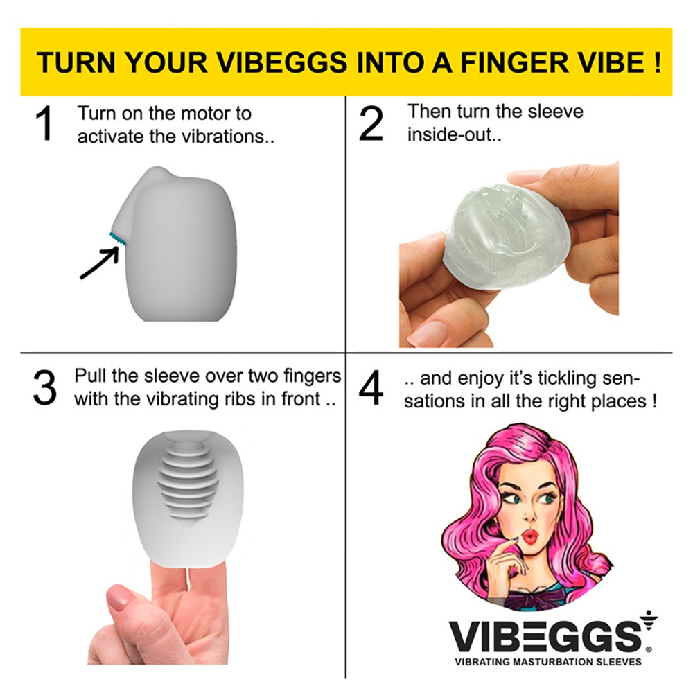 Vibeggs einfach umdrehen und als Masturbator oder Fingervibrator verwenden